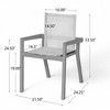 VASIP Outdoor Dining Chairs, Bistro Chairs Set of 2, Patio Chairs with Armrests, Acacia Frame and Mesh Seat, for Garden Patio Porch - 3 of 4