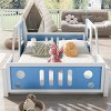 1PC Full Bed Frame, Pine Wood Car-Shaped Platform with Slats, No Mattress Included, Decorative Wheels Design - Baofuwish - 2 of 4