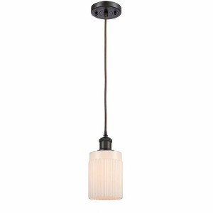Hadley - 1 Light Cord Hung Mini Pendant In Art Deco Style-8 Inches Tall and 4.5 Inches Wide - 1 of 1