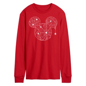 Men's - Disney - Mickey's Spider Web Logo Long Sleeve Graphic T-Shirt - 1 of 3
