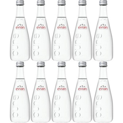 Evian - Natural Spring Water - 330 Ml Glass Bottle (Pack of 10)