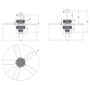 Warehouse Of Tiffany Tierna 5-Blade 52" Rustic Bronze Lighted Ceiling Fan Two-Color Blades Reversible with Pull Chain - 3 of 3