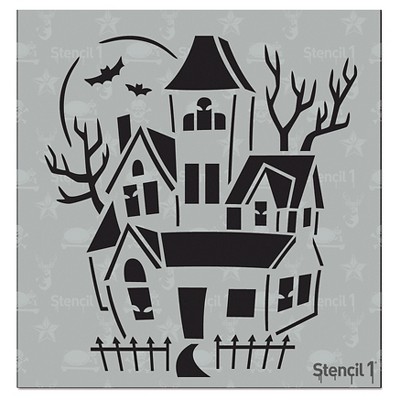 Stencil1 Haunted House - Stencil 5.75" x 6"