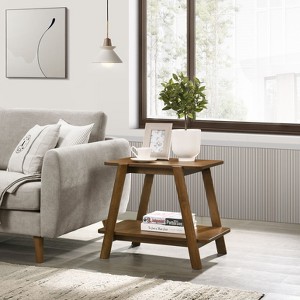 NicBex Modern Wood Coffee Table Set of 3 with Storage Shelf and Cylinder Legs for Living Room and Bedroom - 1 of 4