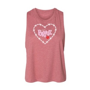 Women's Bratz Bratz Original Logo Graphic Racerback Tank - Heather Mauve - Small - 1 of 3