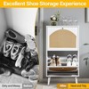 Karl Home 2 Flip Drawers White Particle Board 38.58in. W Shoe Cabinets - 4 of 4
