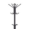 Okak Elegent Metal Freestanding Coat Rack with 3-Tier Hooks, Hall Tree with Minimalism Design, Storage Rack for Living Room, Bedroom, Black - 3 of 4