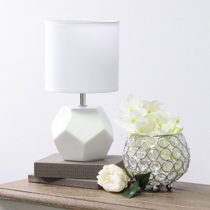 Round Prism Mini Table Lamp with Matching Fabric Shade - Simple Designs, 4 of 9