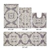 Medallion Collection 4 Piece 100% Cotton Tufted Bathroom Rug Set  with Non-Slip Backing, Machine Washable, Tumble Dry Bath Mat - 2 of 4