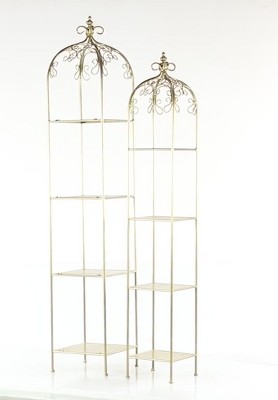 Contemporary Metal Storage Unit Gold - Olivia & May : Target