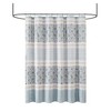 PAGED 72x72" Country Cottage Cotton Shower Curtain, Pintuck Paisley Print Shower Curtain with Lace Taping for Batnroom - 2 of 4