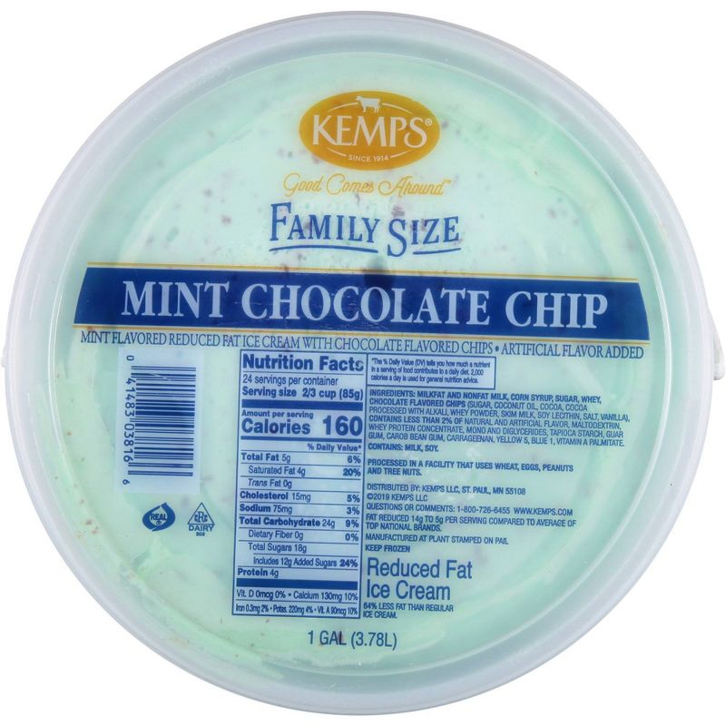 Kemps Mint Chocolate Chip Ice Cream - 128oz, 6 of 7