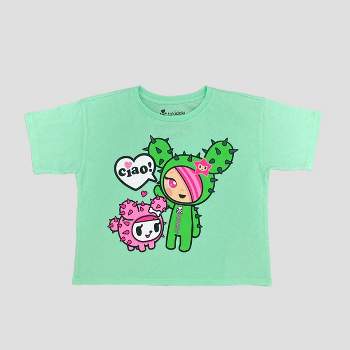 Girls' Toki Doki Boxy Short Sleeve Graphic T-Shirt - Mint Green