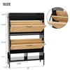 TruAIR 2-Drawer Shoe Cabinet - Farmhouse Rattan Entryway Organizer for 20 Pairs (Freestanding, Tool-Free Assembly) - 2 of 4