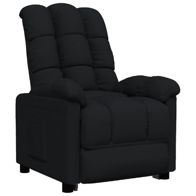 vidaXL Fabric Recliner in Black - Modern, Relaxation-Type, Comfortable Seating Furniture with Sponge & PP Cotton Filling
