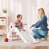 Qaba 3-in-1 Toddler Slide, Kids Slide with Climber, Basketball Hoop and Ball, Giraffe Shape Freestanding Playset for Indoor Kids 1-3 Years - 3 of 4
