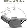 22'' Rocker Swivel Recliner Chair, Faux PU Leather Recliner with 1.5X Sponge Filling, Side Pocket & Cup Holder, for Living Room, Bedroom - 4 of 4