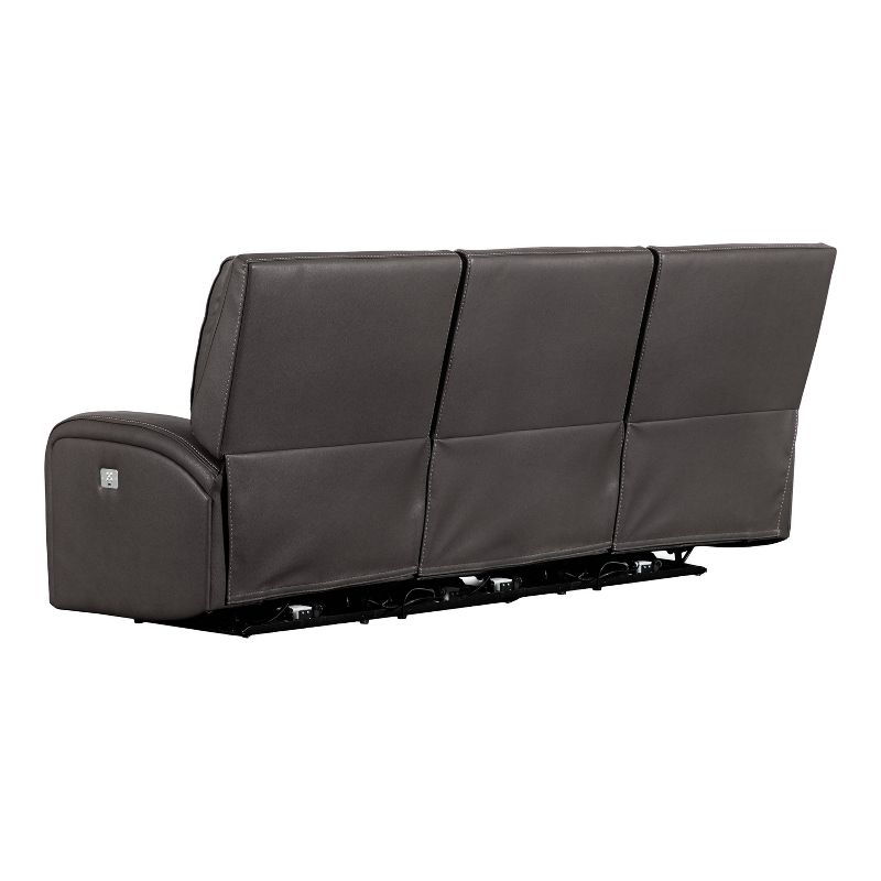 HOMES: Inside + Out Songpeace Transitional Leatherette Power Reclining Sofa with Adjustable Footrest and Headrest, 4 of 21