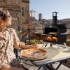 KTMBDW Outdoor Pizza Oven Wood Fired 2-Layer Pizza Ovens Outside Pizza Maker with Stone, Removable Cooking Rack for Camping Backyard BBQ, Black - 2 of 4