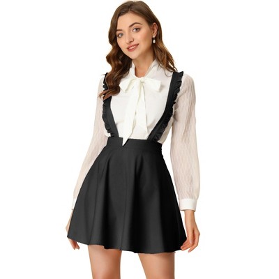 Allegra K Women's 1950s Skater Skirt - Flared Midi Gingham Skirt With Pockets High Waist