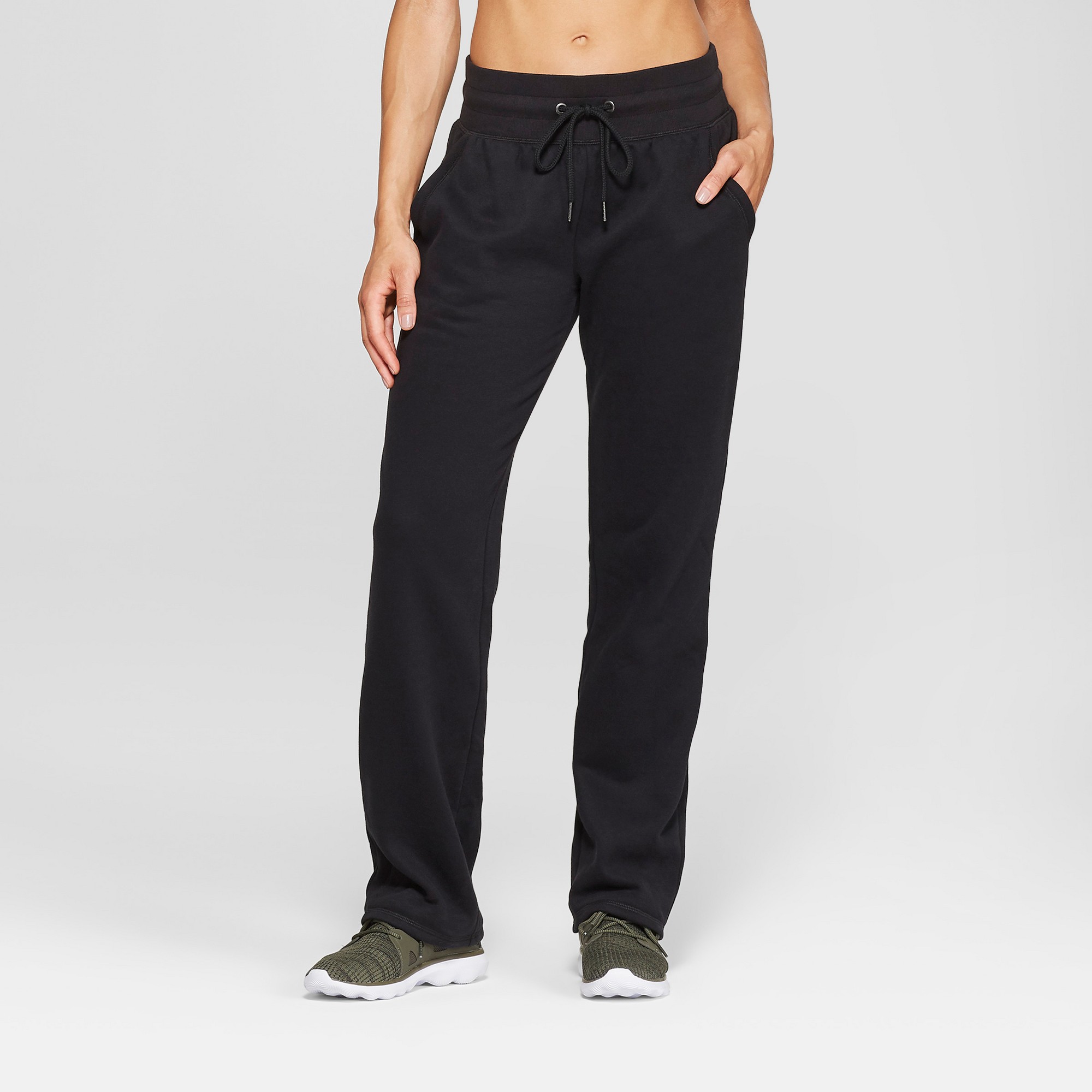Women's Mid-Rise Straight Authentic Fleece Sweatpants - C9 Champion Black  L, Size: Large, by C9 Champion