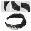 Unique Bargains Women's Fashion Wide Faux Pearl Bead Knotted Headbands 1 Pc - 3 of 4