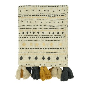 Saro Lifestyle Printed Throw Blanket With Diamond Dash Design - 1 of 4