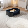 Pet Sofa,Luxury Dog Beds With Solid Wood Legs And Bent Wood Back,Dog Couch Bed,Affordable Dog Kennel,Unique Dog Beds-Cuddlewood - 2 of 4