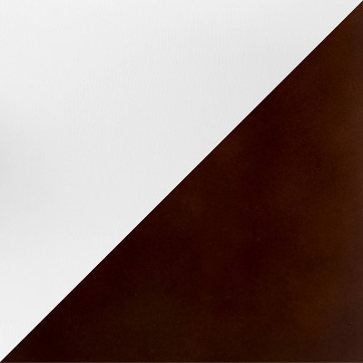 Cecina Cherry and White Leatherette Mid-Century Modern Swivel Counter Stool, Set of 2