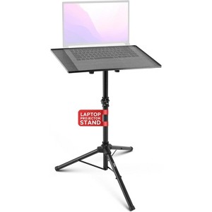 Pyle Universal Laptop/Device Stand - Height Adjustable Tripod Mount for Laptop, DJ Mixer, Projector, 20"x16" Tray - 1 of 4