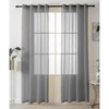 Home Mart Goods Gray Sheer Window Grommet Curtain Set 84" Inches Long ( 2 Panels) - 2 of 4