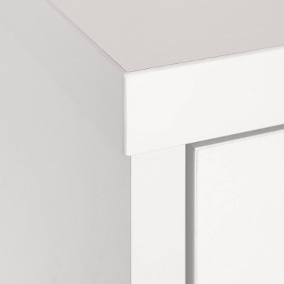 White Scandinavian Computer Desk with Power Outlet and USB Ports