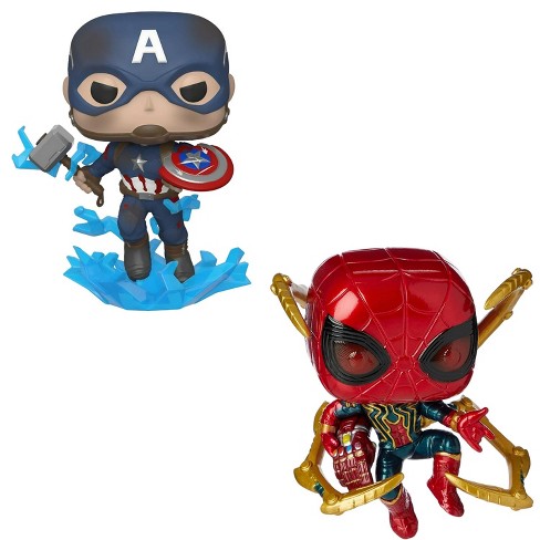 Funko Pop 2 Pack Marvel Captain America 573 Iron Spider with Nano Gauntlet 574