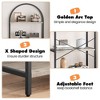 Arched Top Bookshelf 5 Tier Bookcase Grey - 4 of 4