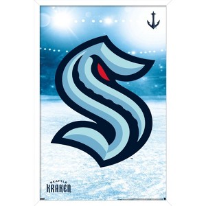 Trends International NHL Seattle Kraken - Logo 20 Framed Wall Poster Prints - 1 of 4