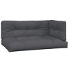 vidaXL Patio Pallet Corner Sofa with Cushions - Solid Acacia Wood, Anthracite, Modular Design for Garden/Patio/Terrace - 4 of 4