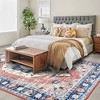 Area Rug Washable Boho Rug Vintage Floral Distressed Rugs - 3 of 4