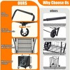 NAYSAYE Jumbo Foldable Utility Dolly Grocery Cart with Double Baskets and Swivel Wheels for Easy Transport, Black, 21.45"*40.9"*20.7" - 4 of 4