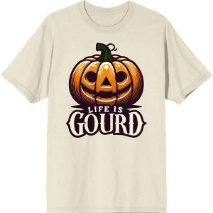 Halloween Life is Gourd Adult Crew Neck Short Sleeve Tee - 1 of 2