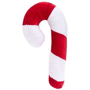 Christmas Magic 14.9"x27.5" Candy Cane Shaped Pillow Red/White - 1 of 1