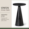 Maven Lane Owen Rustic Wooden Drink Table In Aged Black - 4 of 4