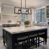 LLHZSY 4-Light 35 2/5" Modern Rectangle Pendant Chandelier with Fish Scale Glass Shades - 2 of 4