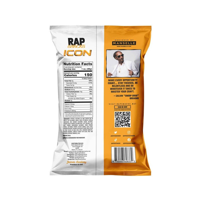 Rap Snacks Barbeque Cheddar Potato Chips - Snoop Dogg -5oz, 2 of 4