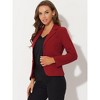 Allegra K Women's Elegant Work Office Lapel Collar Button Down Regular Fit Suit Blazer - 3 of 4