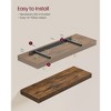 Set of 5 rustic brown wall-mounted floating shelves, each 8 x 23.6 x 1.5 inches. Ideal for displaying picture frames and wall decor¡£ - 3 of 4