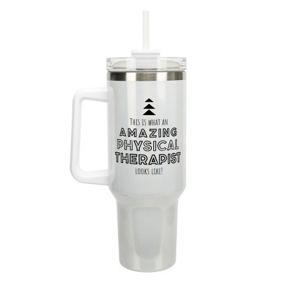 Elanze Designs Amazing Physical Therapist Looks Like 40 oz. Stainless Steel, Large Water Bottle Coffee Mug, Spill & Leak Resistant, Thermal Travel