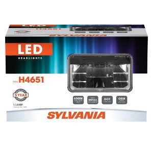 SYLVANIA - H4651 LED Sealed Beam Headlight - 4 x 6 Inch Rectangle - Cool White 6000K Sealed Beam Headlamp -Truck, Car, Motorcycle (Contains 1 Bulb) - 1 of 4