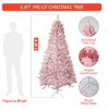 6.5 Ft Prelit Artificial Christmas Tree, Christmas Tree with 250 Warm White LED Lights & 818 Branches, Xmas Decoration for Living Room Hallway Office - 3 of 4