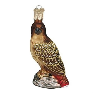 Old World Christmas Glass Blown Christmas Ornament, Red Tailed Hawk - 1 of 4