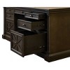 Kingston Traditional Wood Double Pedestal Executive Desk Dark Brown - Martin Furniture: Office Desk with All Purpose Drawer - 4 of 4